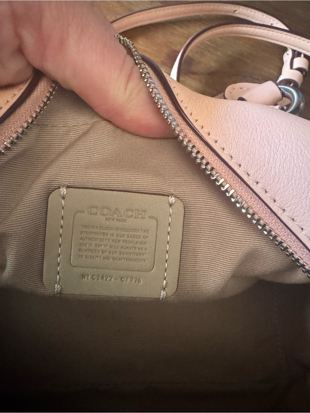 Coach Blush Pink Leather Satchel - Picture 6 of 7